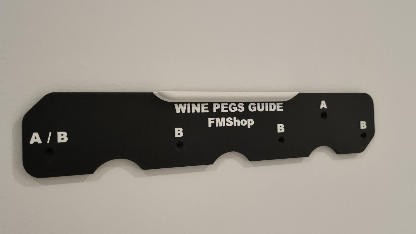 Monteringsskabelon til væg - Wine Pegs