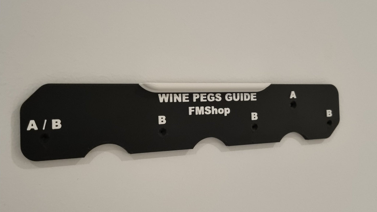 Monteringsskabelon til væg - Wine Pegs - FMShop