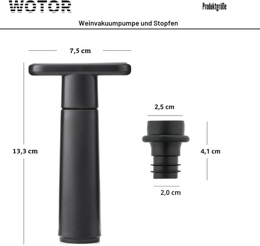 Vakuumpumpe til Vin - Wine Saver (med 4 eller 8 genanvendelige stoppe) - Wine Stoppers & Pourers - FMShop