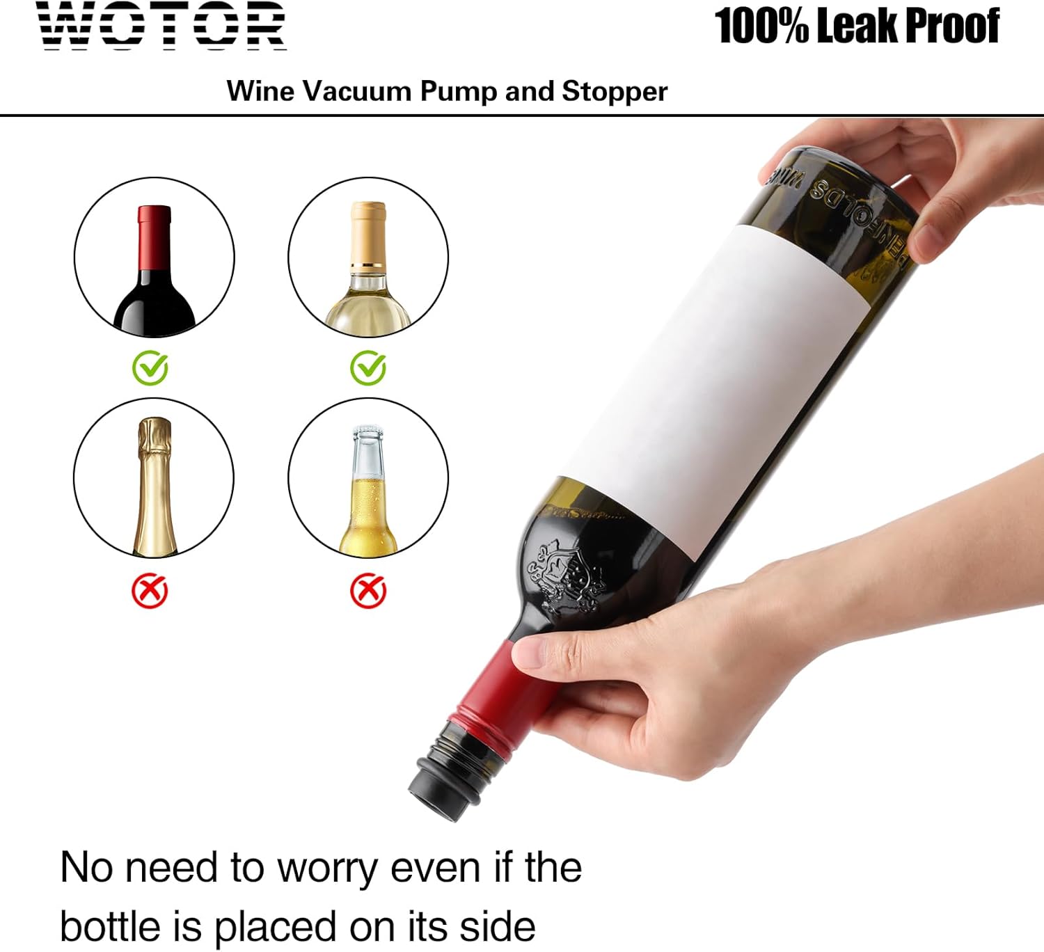Vakuumpumpe til Vin - Wine Saver (med 4 eller 8 genanvendelige stoppe) - Wine Stoppers & Pourers - FMShop